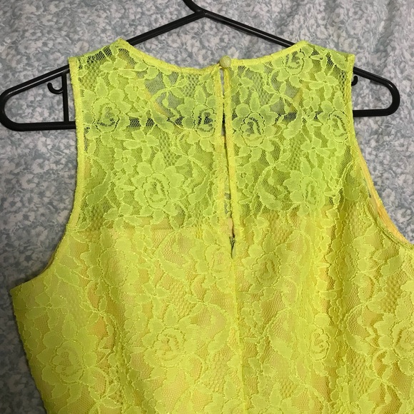 NWT J. Crew neon lace yellow shift dress size 2 - Picture 5 of 6